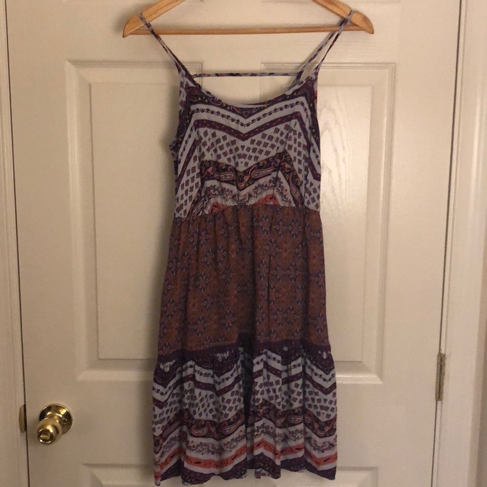 Multi colored and patterned sun dress